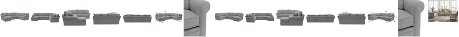 Furniture Zaniel 138" 3PC Fabric Sectional with Chaise, Created for Macy's